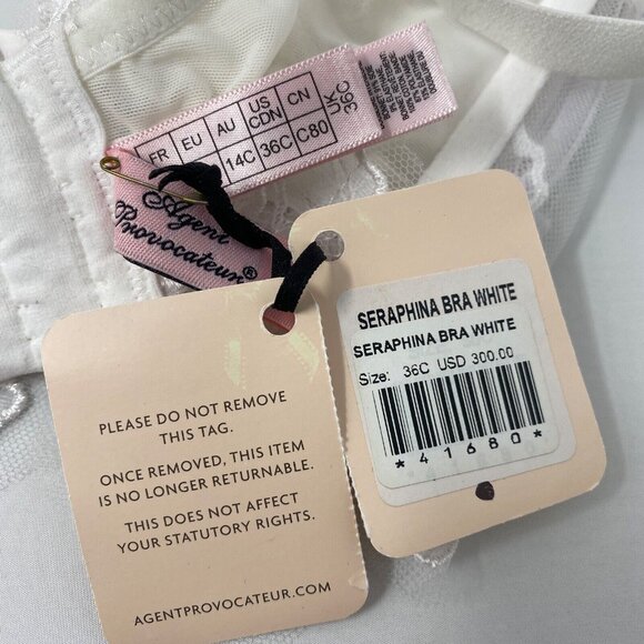Agent Provocateur Seraphina White 36C Bra NWT $300 - Picture 12 of 12